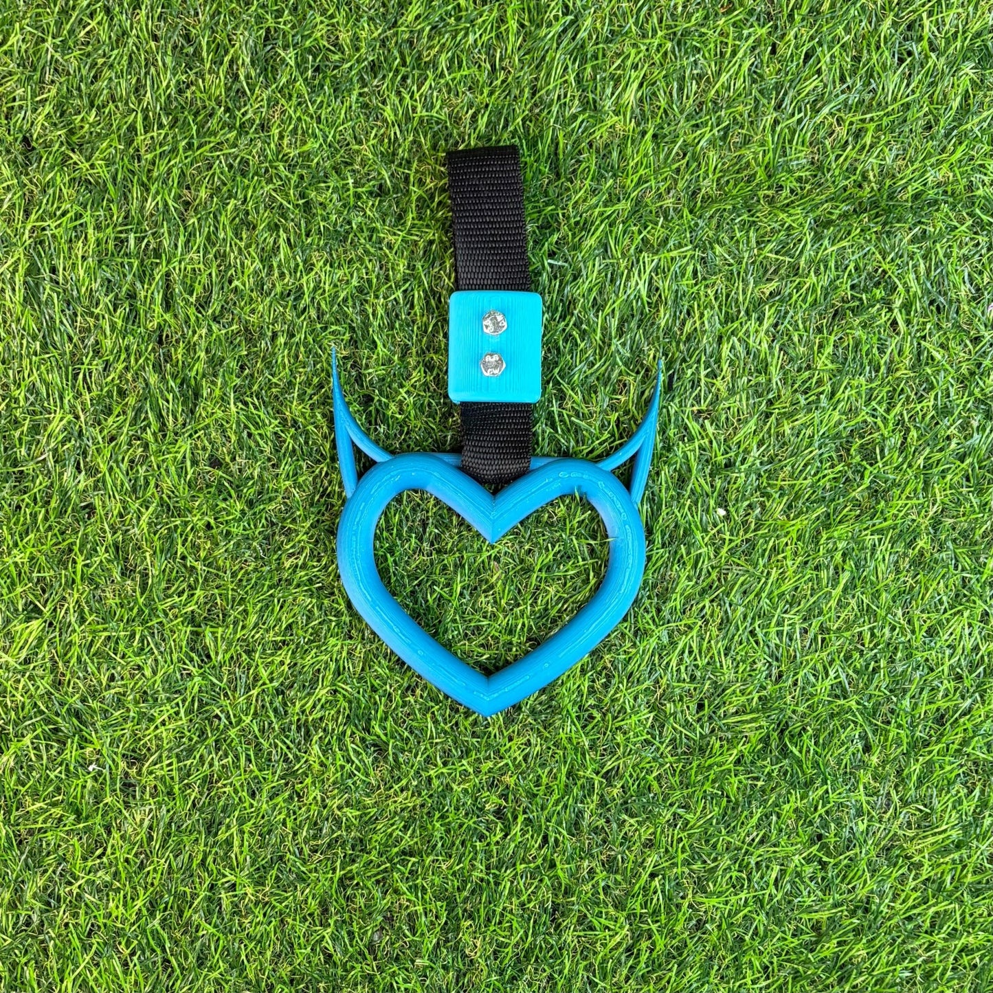 Tsurikawa Devil - Cinturino Cuore Auto Style JDM Tuning - Polythink3D Colore Azzurro
