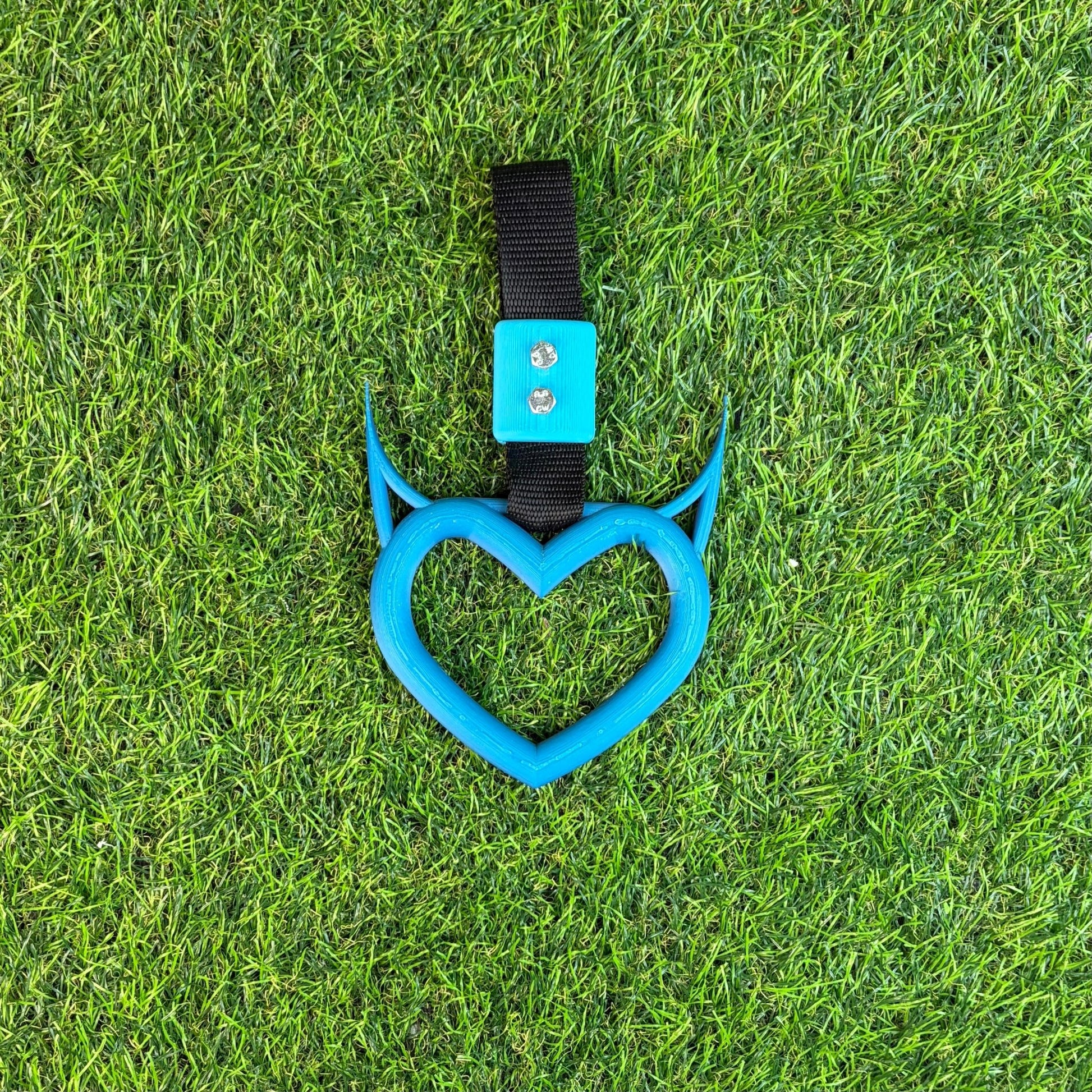 Tsurikawa Devil - Cinturino Cuore Auto Style JDM Tuning - Polythink3D Colore Azzurro