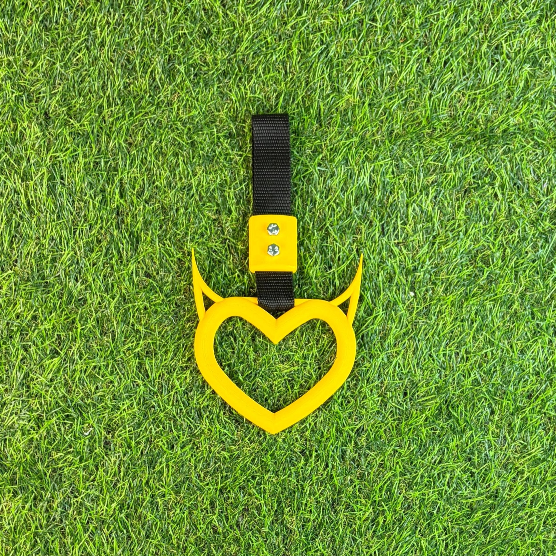 Tsurikawa Devil - Cinturino Cuore Auto Style JDM Tuning - Polythink3D Colore Giallo