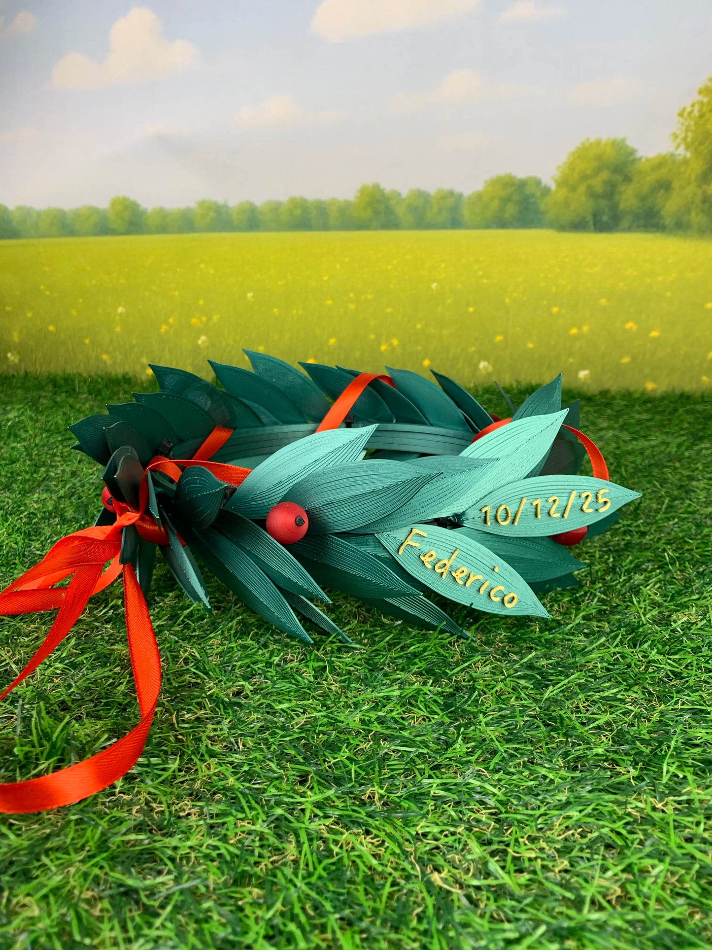 🌿 Corona d’Alloro in Stampa 3D – PETG Premium | Eleganza, Resistenza e Stile 🌟