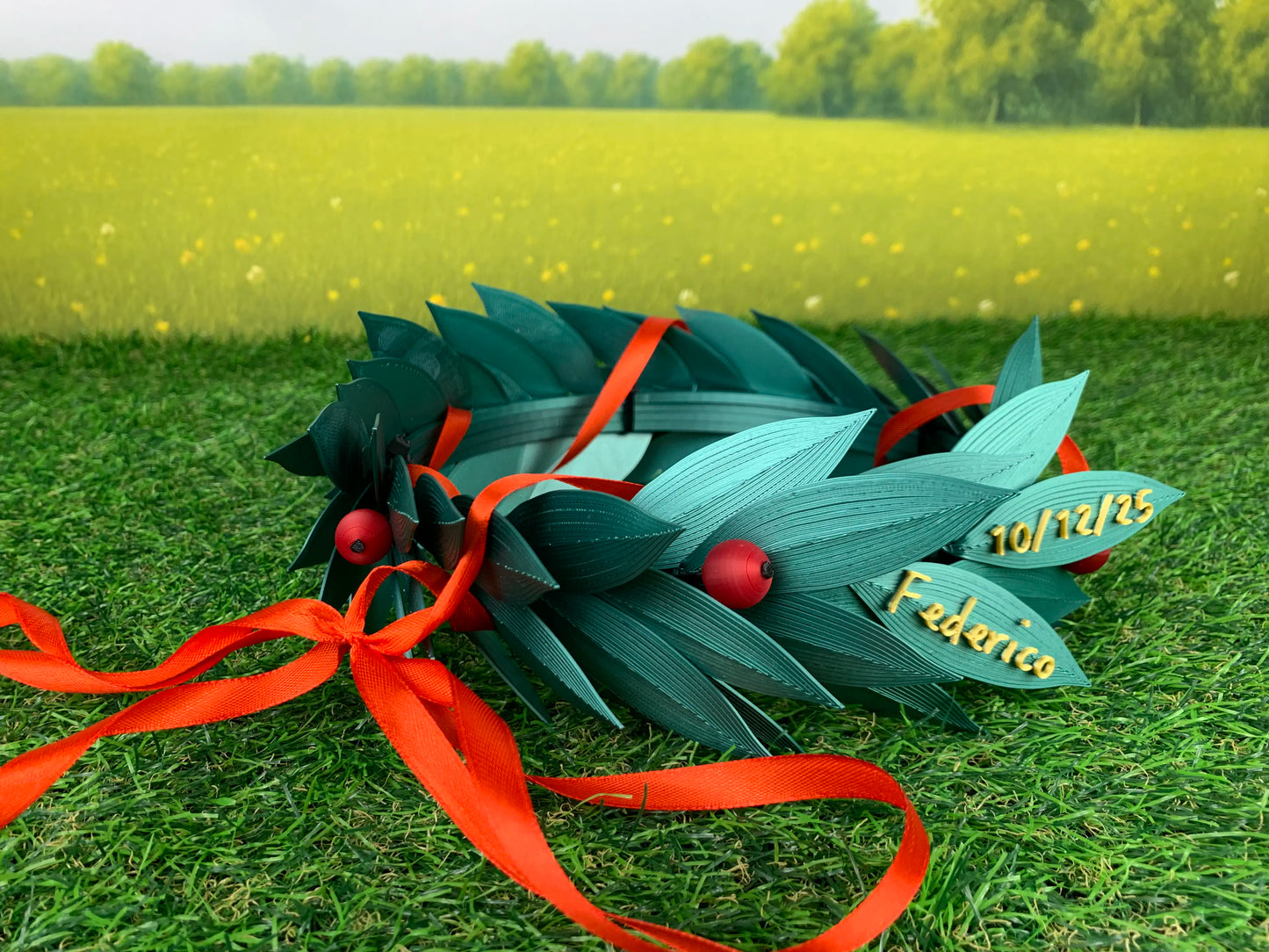 🌿 Corona d’Alloro in Stampa 3D – PETG Premium | Eleganza, Resistenza e Stile 🌟