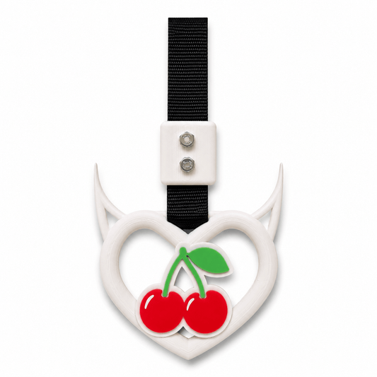 Tsurikawa a cuore con ciliegie - Polythink3D